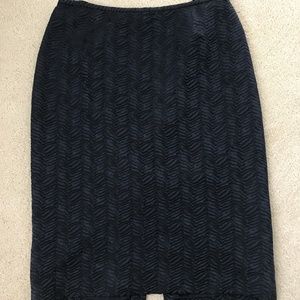 lafayette 148 pencil skirt navy zebra print 10
